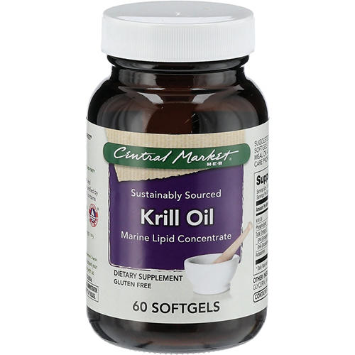 Central Market Krill Oil Softgels, 60 ct