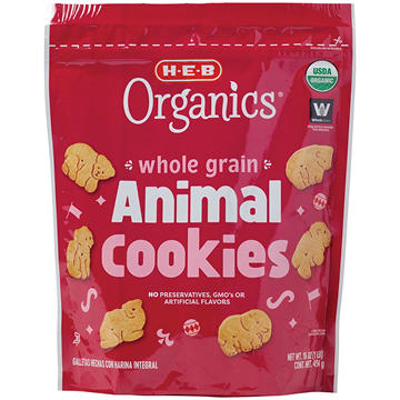 H-E-B Organics Whole Grain Animal Cookies