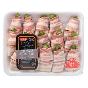 H-E-B Simply Wrapped Cream Cheese Jalapeño Poppers - Texas-Size Pack