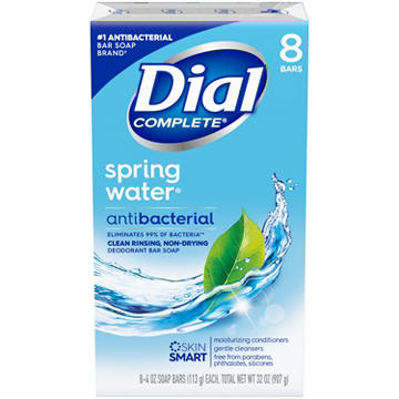 Dial Antibacterial Refresh & Renew Bar Soap - Spring Water