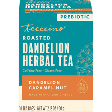 Teeccino Roasted Dandelion Caramel Nut Herbal Tea Bags