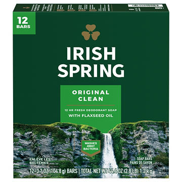 Irish Spring Original Clean Deodorant Bar Soap for Men