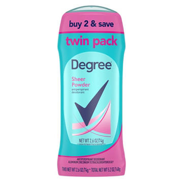 Degree Antiperspirant Deodorant - Sheer Powder, 2.6 oz