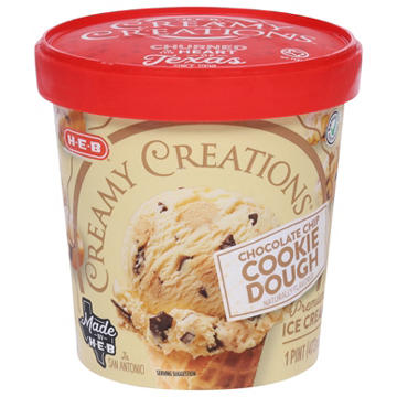 H-E-B Creamy Creations Chocolate Chip Cookie Dough Ice Cream