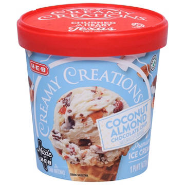 H-E-B Creamy Creations Coconut Almond Chocolate Chip Ice Cream