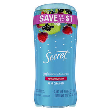 Secret 48 Hr Gel Antiperspirant Deodorant - Berry