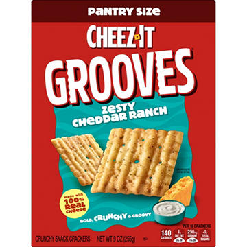 Cheez-It Grooves Zesty Cheddar Ranch Cheese Crackers