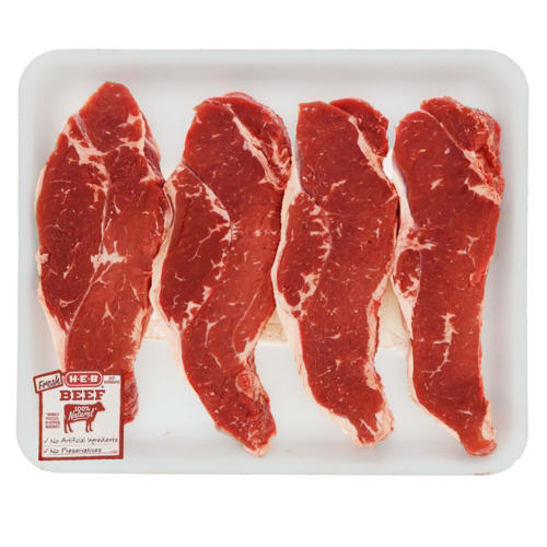 H-E-B Beef New York Strip Steak First Cut Boneless Value Pack USDA Select