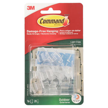 Command Outdoor Light Clips - Clear