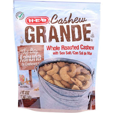 H-E-B Cashew Grande Whole Roasted Cashews with Sea Salt