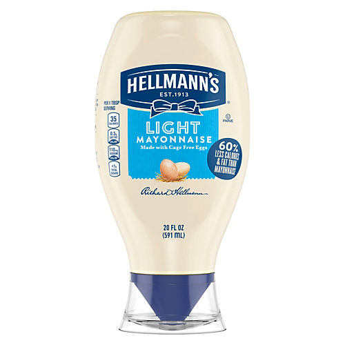 Hellmann's Light Mayonnaise Light Mayo Squeeze Bottle - Shop Mayonnaise &  Spreads at H-E-B