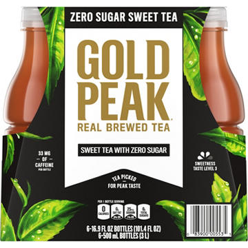 Gold Peak Zero Sugar Diet Iced Tea 6 pk Bottles