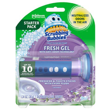 Scrubbing Bubbles Fresh Gel Toilet Cleaning Stamp & Applicator - Lavender Scent