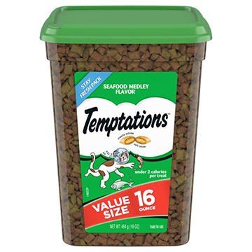 Temptations Classic Crunchy and Soft Cat Treats Seafood Medley Flavor