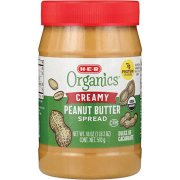 H-E-B Organics 7g Protein Creamy Peanut Butter Spread