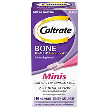 Caltrate Minis 600+D3 Plus Minerals Calcium and Vitamin D Supplement Tablets