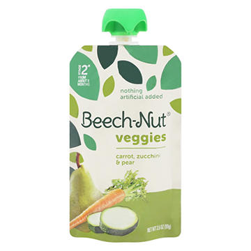 Beech-Nut Veggies Pouch - Carrot Zucchini & Pear