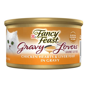 Fancy Feast Purina Gravy Lovers Gourmet Wet Cat Food - Chicken Hearts and Liver Feast