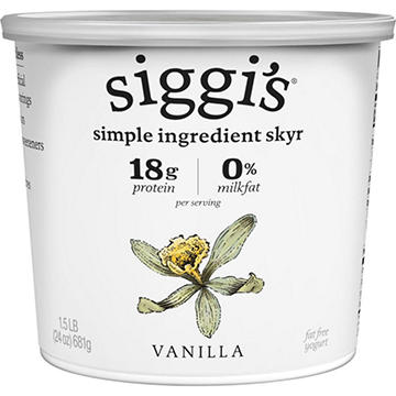 Siggi's Non-Fat Strained Skyr Yogurt - Vanilla