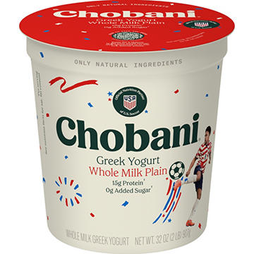 Chobani 15g Protein Whole Milk Plain Greek Yogurt