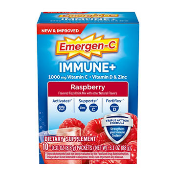 Emergen-C Immune+ Triple Action Immune Support Powder, BetaVia (R), 1000mg Vitamin C, B
Vitamins, Vitamin D and Antioxidants, Raspberry