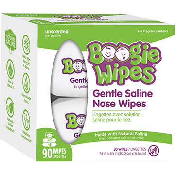 Boogie Wipes Gentle Saline Nose Wipes - Unscented