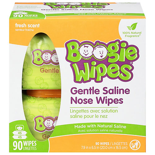 Boogie Wipes Saline Nose Wipes Unscented - 90ct : Target