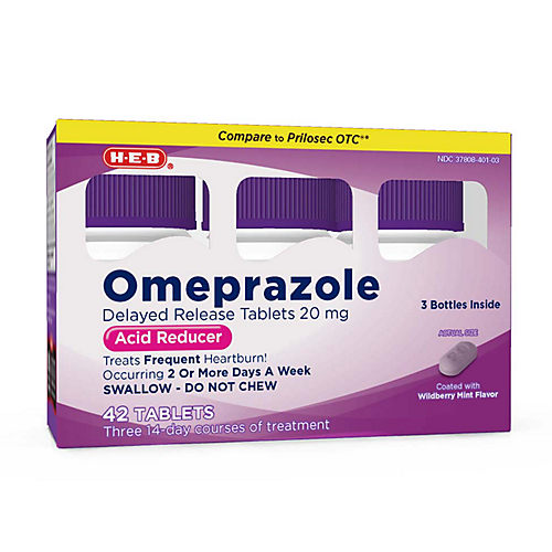 Walgreens Omeprazole Delayed Release Tablets 20 mg, Acid Reducer 42 ct