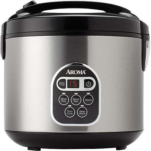 Aroma 20 Cup Stainless Steel Digital Rice Cooker - Shop Cookers & Roasters  at H-E-B
