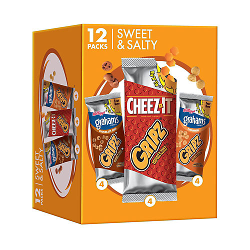 Sweet & Salty Snacks Variety Box, Crackers, Chips & Nuts, 50 Ct