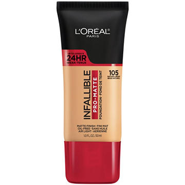L'Oréal Paris Infallible Infallible Pro-Matte Foundation, Up To 24 HR Matte Finish 105 Natural Beige