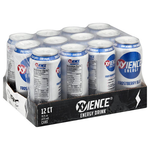 XYIENCE Zero Sugar Energy Drink 12 pk Cans- Frostberry Blue - Shop