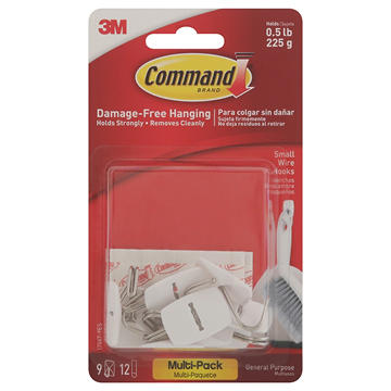 Command Small Wire Hooks - White
