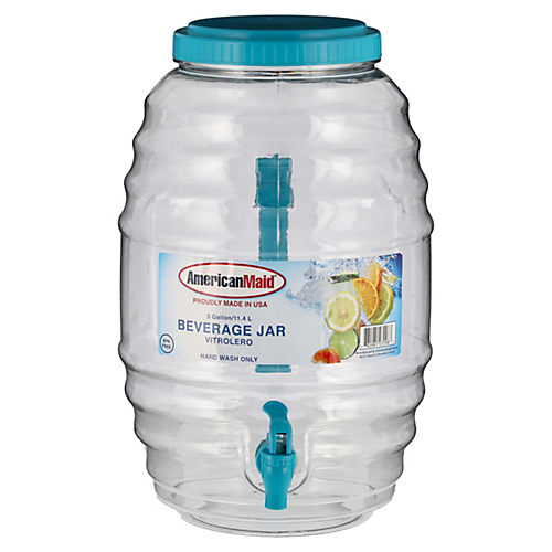 5 Gallon Vitrolero Jug with Lid - Aguas Frescas Plastic Water Container -  Mexican Drink Dispenser - Ideal for Agua fresca and Juice - BPA Free 