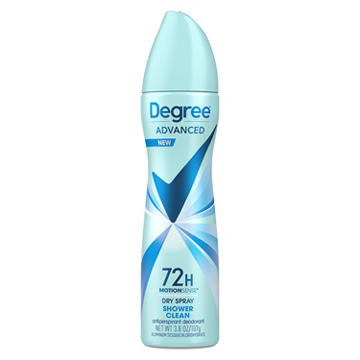 Degree 72 Hr Advanced Antiperspirant Deodorant Dry Spray - Shower Clean