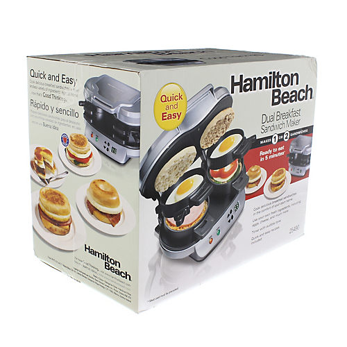 Hamilton Beach Dual Breakfast Sandwich Maker - Brand New in Sealed Box for  Sale in Queens, NY - OfferUp