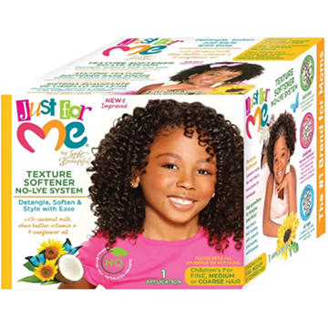 Just For Me Kids No Lye Texture Softener Curly Hair Dentangler Kit