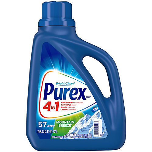 Purex Natural Elements Liquid Detergent For Clothing 75 fl oz 2.3 quart  Linen Lilies Scent 6 Carton Hypoallergenic Blue - Office Depot