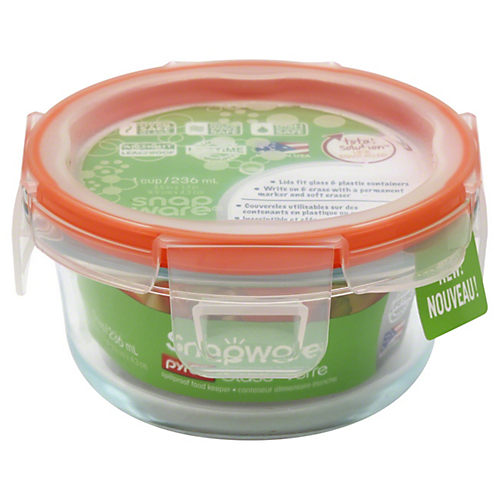 Snapware Medium Round Glass Food Storage Container - Shop Food Storage at  H-E-B