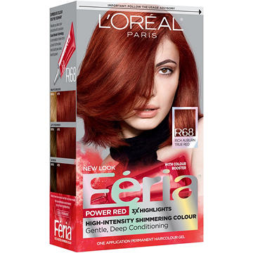 L'Oréal Paris Feria Multi-Faceted Permanent Hair Color - R68 Rich Auburn True Red