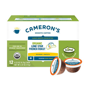 Cameron's Lone Star French Roast Single Serve Coffee Eco Pods