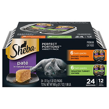 Sheba Perfect Portions Wet Cat Food Pate Twin-Pack Trays