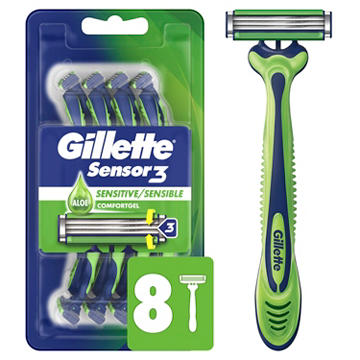 Gillette Sensor3 Sensitive Men's Disposable Razor