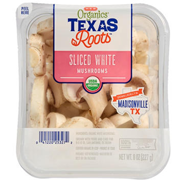 H-E-B Organics Texas Roots Sliced White Mushrooms