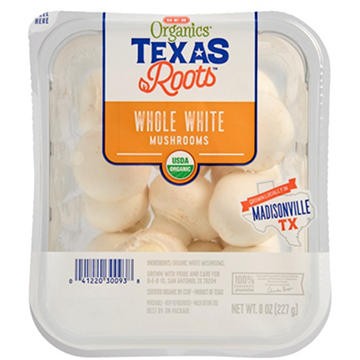 H-E-B Organics Texas Roots Whole White Mushrooms