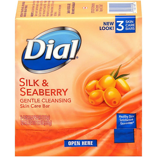 Dial Omega Moisture Soap, Glycerin, Sea Berries - 3 pack, 4 oz bars
