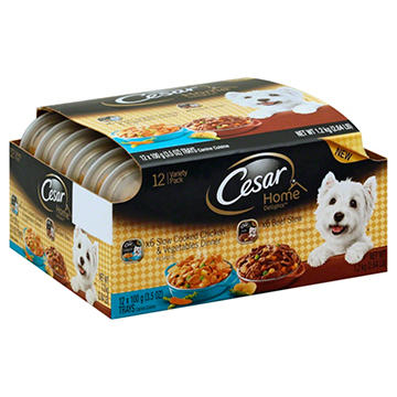 Cesar Home Delights Adult Wet Dog Food - Slow Cooked Chicken & Vegetables Dinner and Beef Stew