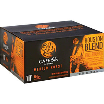 CAFE Olé by H-E-B Houston Blend Medium Roast Coffee Single Serve Cups - Value Pack