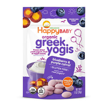 Happy Baby Organics Greek Yogis Blueberry & Purple Carrot Organic