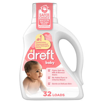 Dreft Baby Liquid Laundry Detergent for Babies, 32 Loads